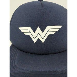 Wonder Woman Super Heroes trucker hat Large Logo Navy/White DC Comics League